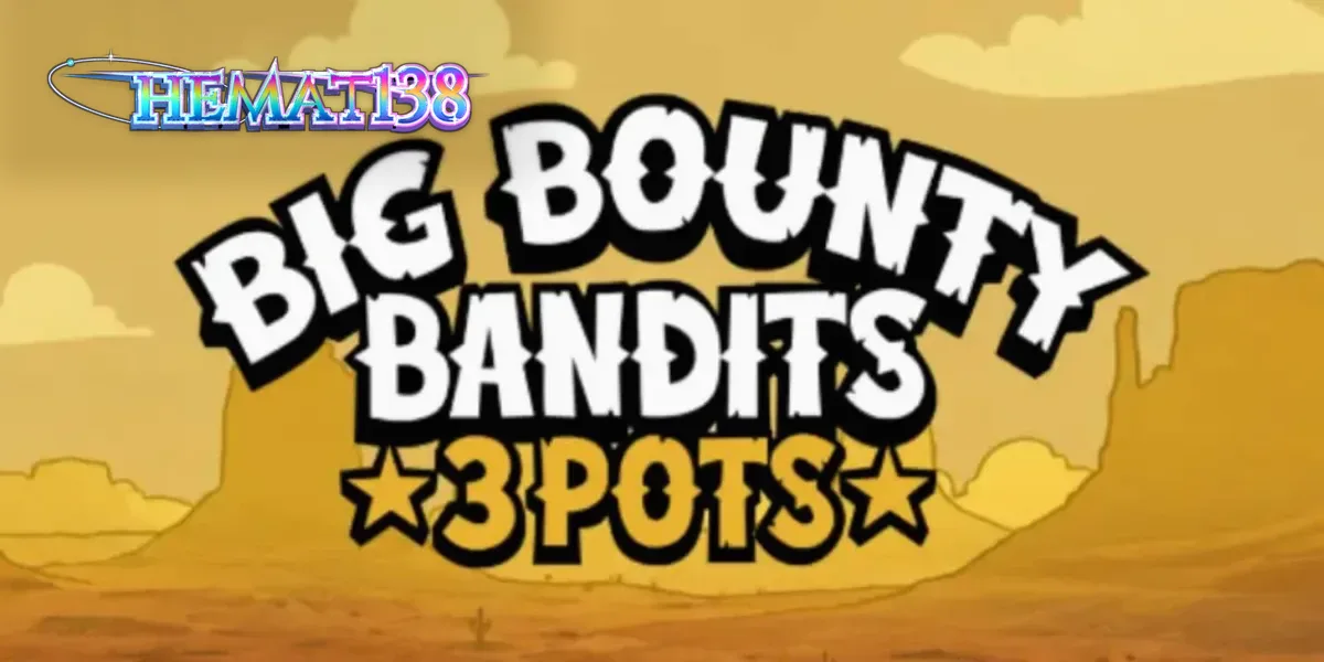 Tampilan visual slot Big Bounty Bandits: 3 Pots dengan gaya animasi rubber-hose klasik.